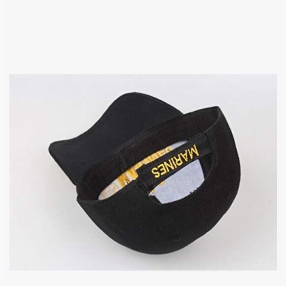 Marines Baseball Cap USAAmerican Flag Embroidered Washed Cotton Sunhat Black New - Picture 5 of 10